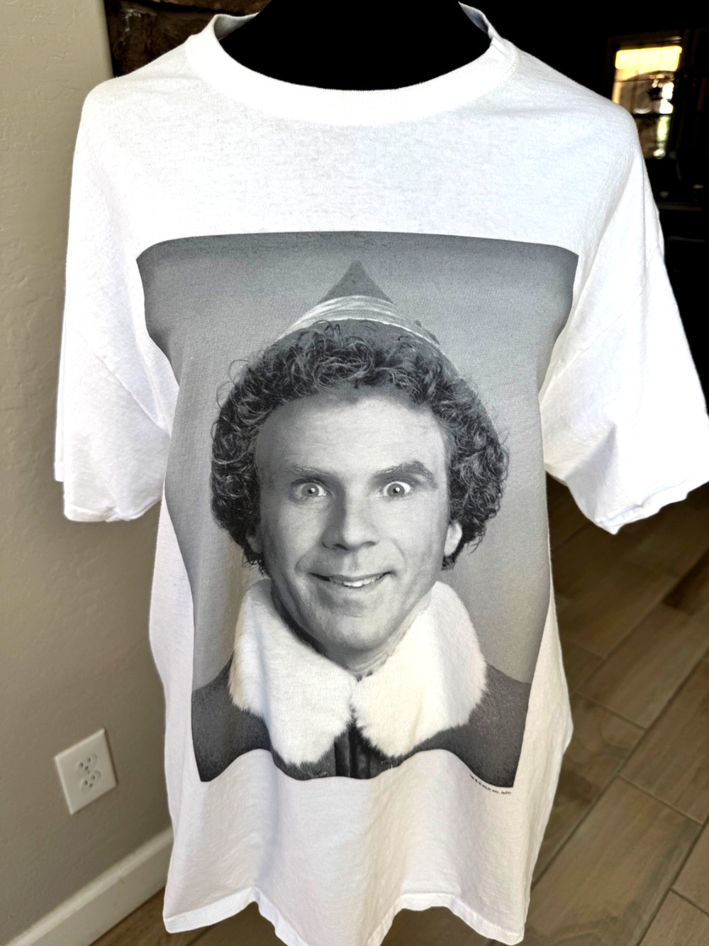 Will Ferrell “Elf" White Unisex T-Shirt Large Christmas Movie Classic